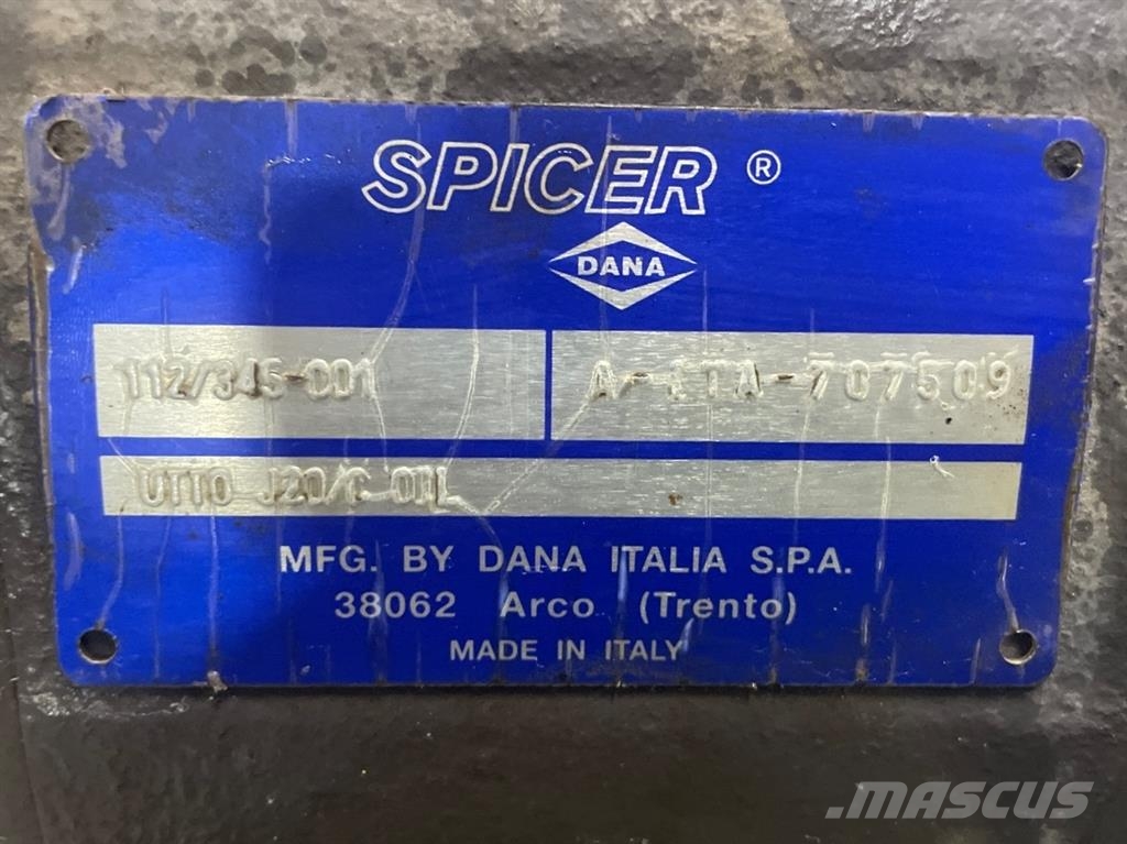 Mecalac 12MTX-Dana Spicer 112/345-Axle/Achse/As Essieux