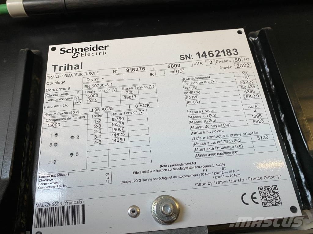 Schneider Transformateur SCHNEIDER TRIHAL /FRANCETRANSFO Muut generaattorit