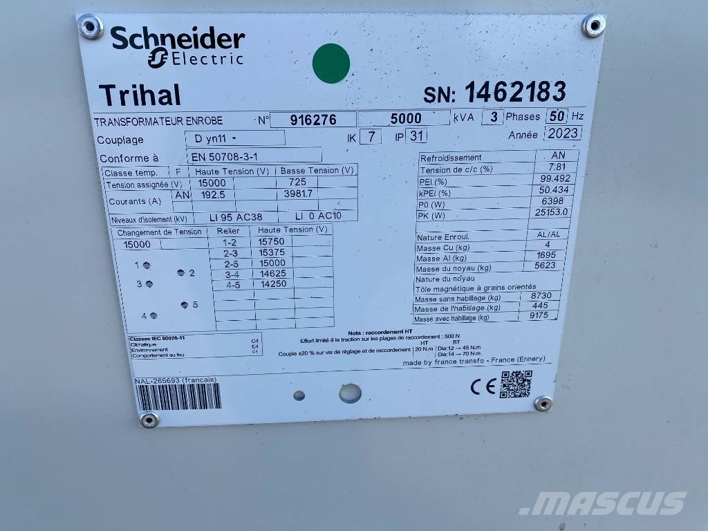 Schneider Transformateur SCHNEIDER TRIHAL /FRANCETRANSFO Muut generaattorit