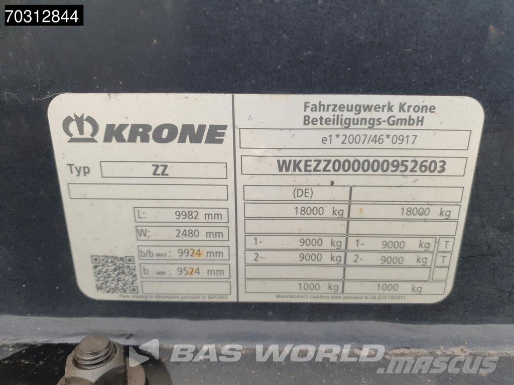 Krone ZZ 2 axles BDF BPW 20ft Vahetuskerehaagised