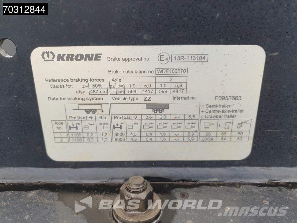 Krone ZZ 2 axles BDF BPW 20ft Vahetuskerehaagised