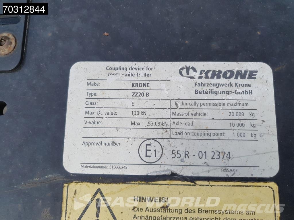 Krone ZZ 2 axles BDF BPW 20ft Vahetuskerehaagised