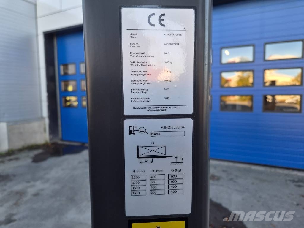TCM 1.6 tonns ståstabler 3.6m LH Stand-in stackers