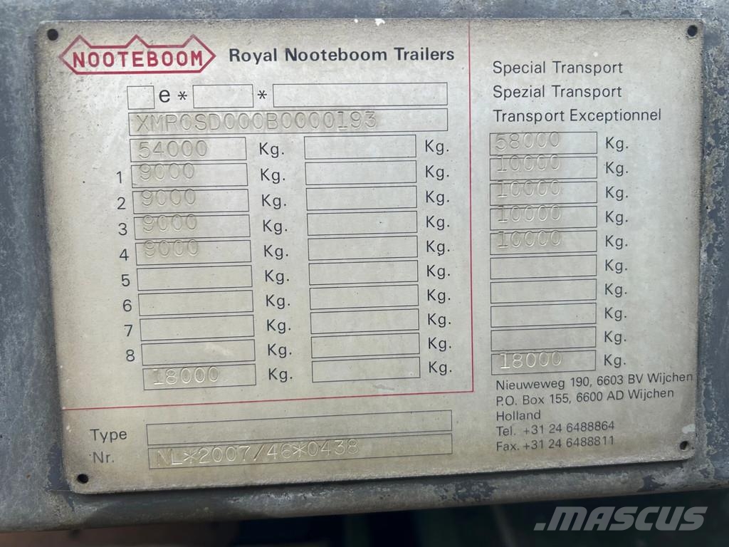 Nooteboom OSDS-58-04 HEAVY LOAD TRAILER 58.000 kg | HYDROLIC نصف مقطورة مسطحة منخفضة