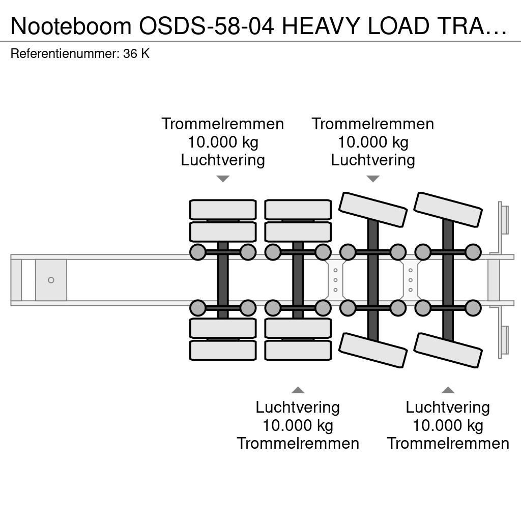 Nooteboom OSDS-58-04 HEAVY LOAD TRAILER 58.000 kg | HYDROLIC Semi Reboques Carga Baixa
