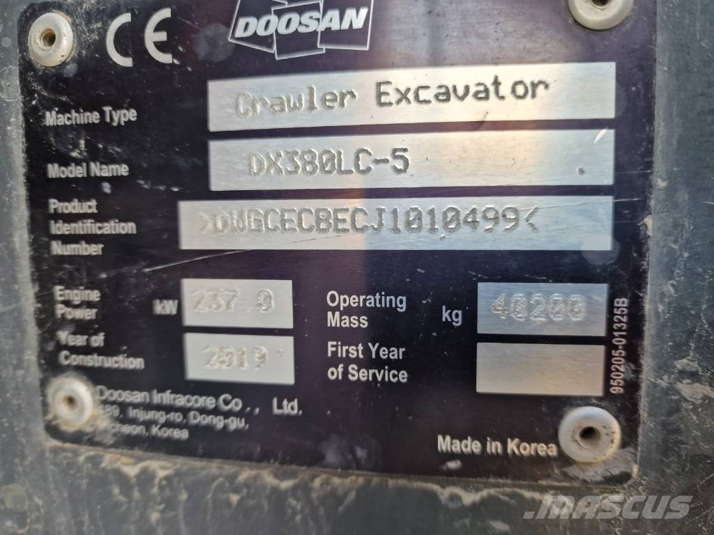 Doosan DX 380 Гусеничні екскаватори