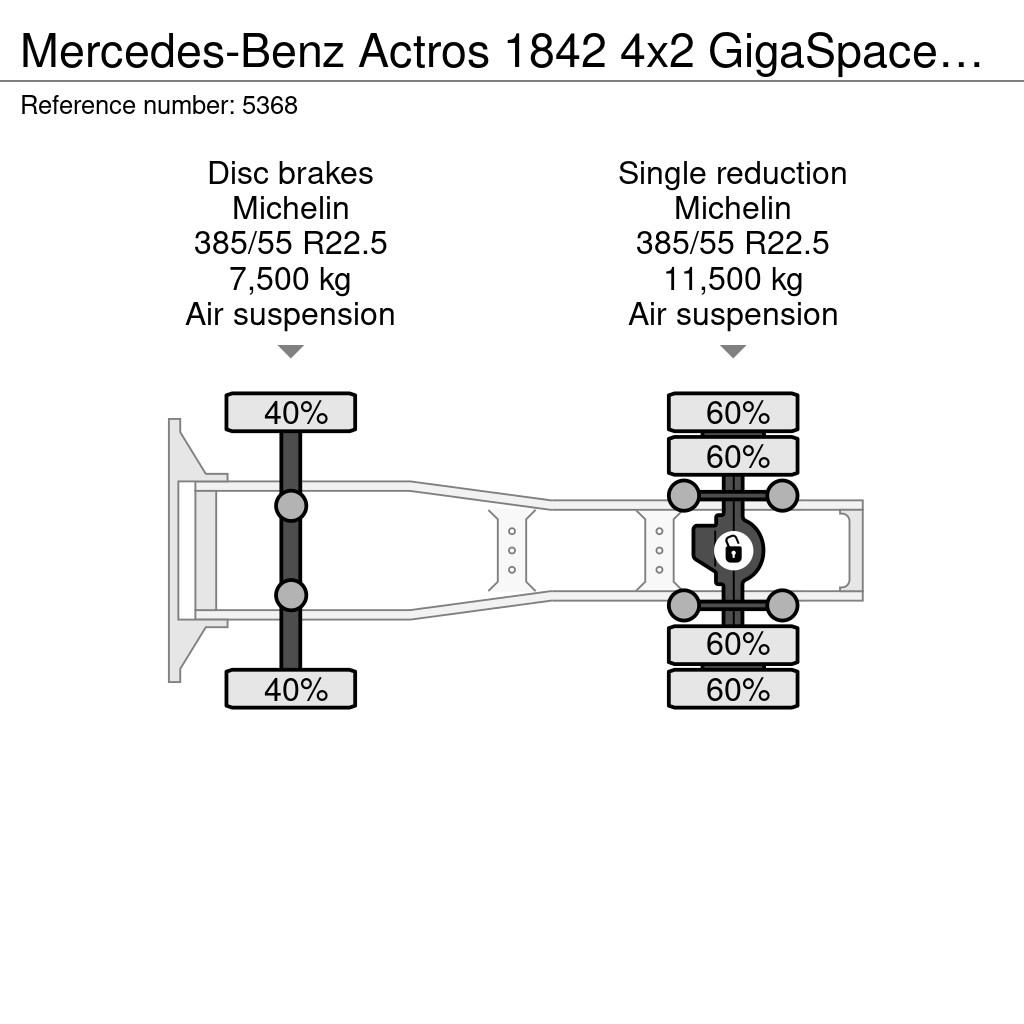 Mercedes-Benz Actros 1842 4x2 GigaSpace Euro6A - 13L Engine - Me Sadulveokid