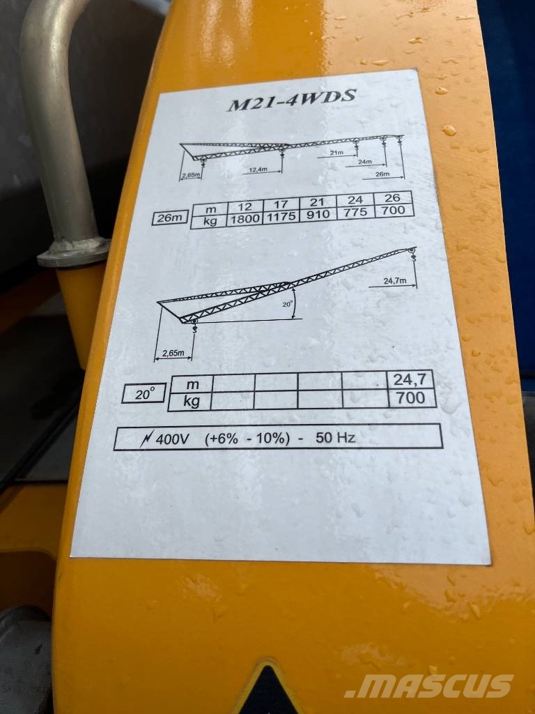 Potain M21-4WDS Önszerelő toronydaruk