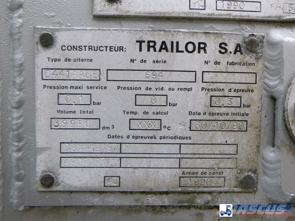 Trailor Fuel / oil tank alu 39.9 m3 / 9 comp نصف مقطورات مقطورة 