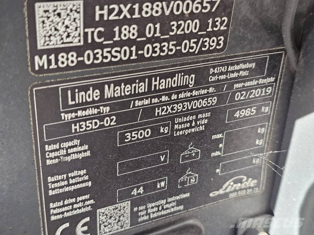 Linde H35D-02 Diesel heftrucks
