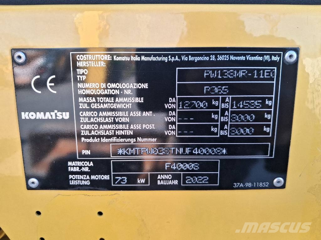 Komatsu PW 138 MR-11 Bagri na kolesih