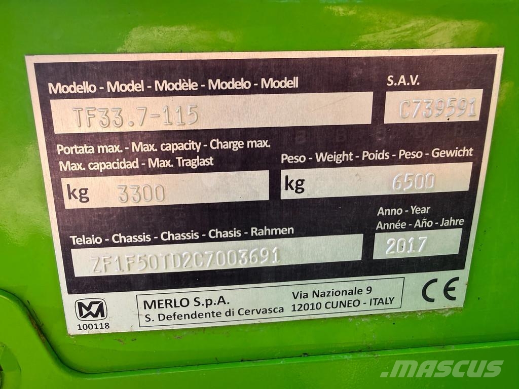 Merlo TF33.7-115 verreiker Kmetijski teleskopski nakladalci