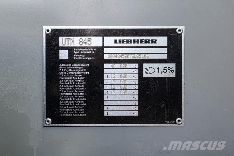 Liebherr LTM1070-4.1 Dutch Vehicle Registration, Diesel, 8x Kranen voor alle terreinen