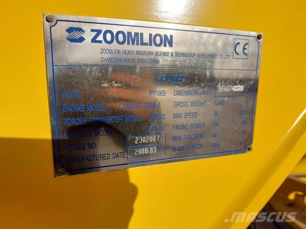 Zoomlion PY190B 平地机/推土机
