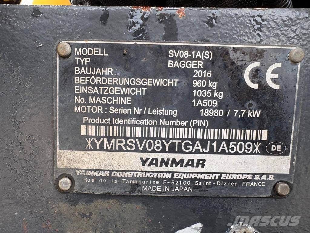 Yanmar SV 08-1 A Mini bageri <7t