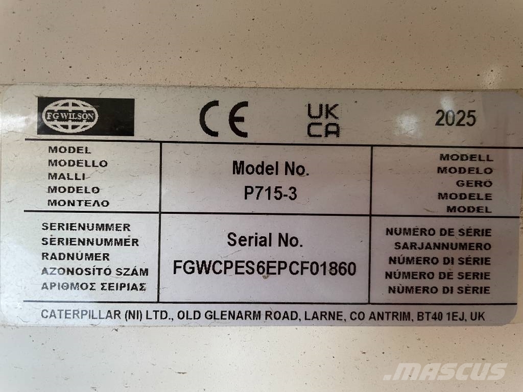 FG Wilson P715-3 - 715 kVA Genset - DPX-16023 柴油發電機