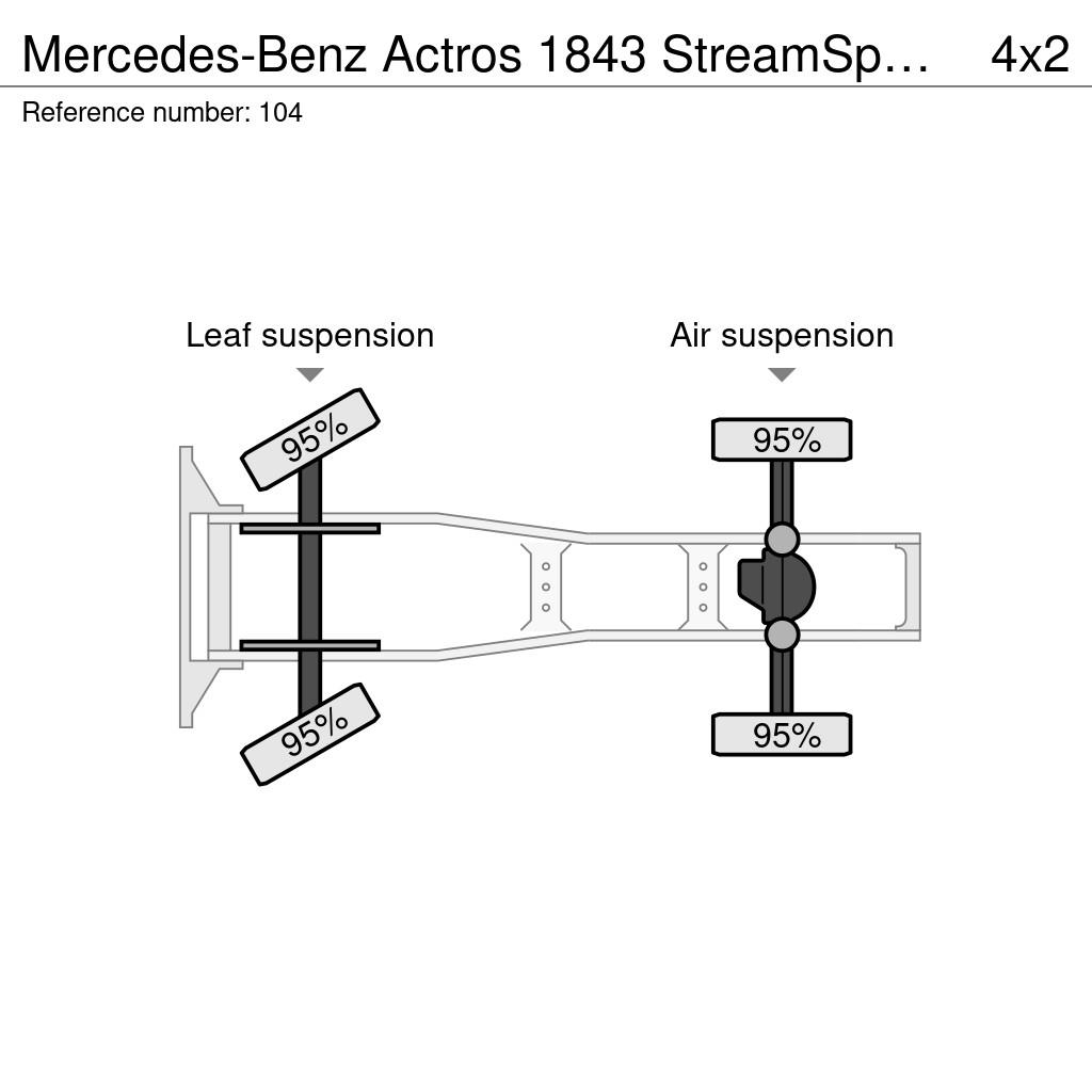 Mercedes-Benz Actros 1843 StreamSpace 2,30 / Euro6 / 357 tkm Sattelzugmaschinen