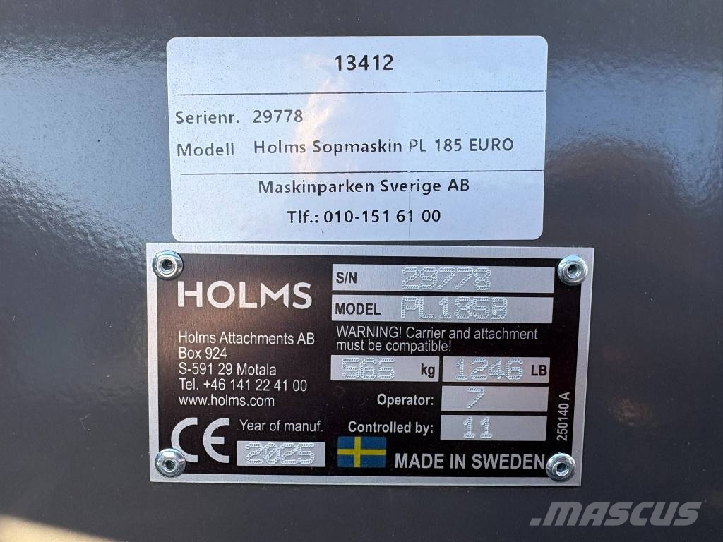 Holms sopmaskin frontsop PL185 SU185 LagerEx Cargadoras sobre ruedas