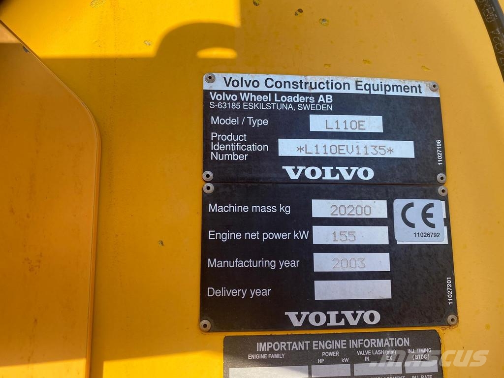 Volvo L110 E . 輪胎式裝載機