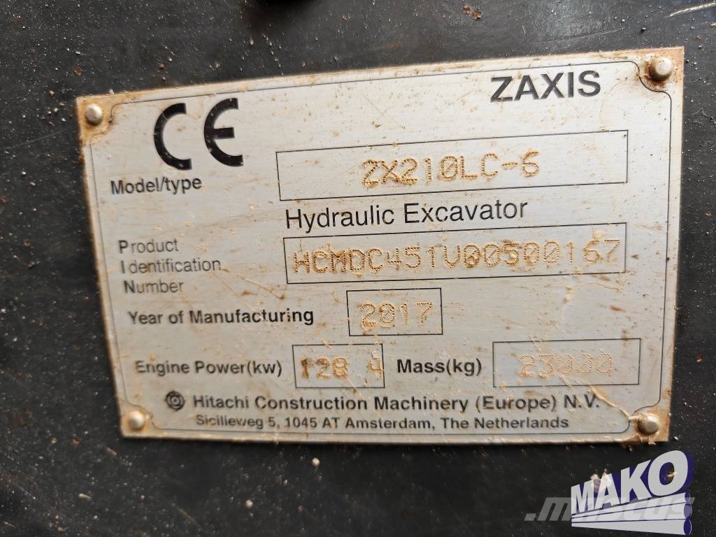 Hitachi ZX 210 LC-6 Pitkävartiset kaivinkoneet