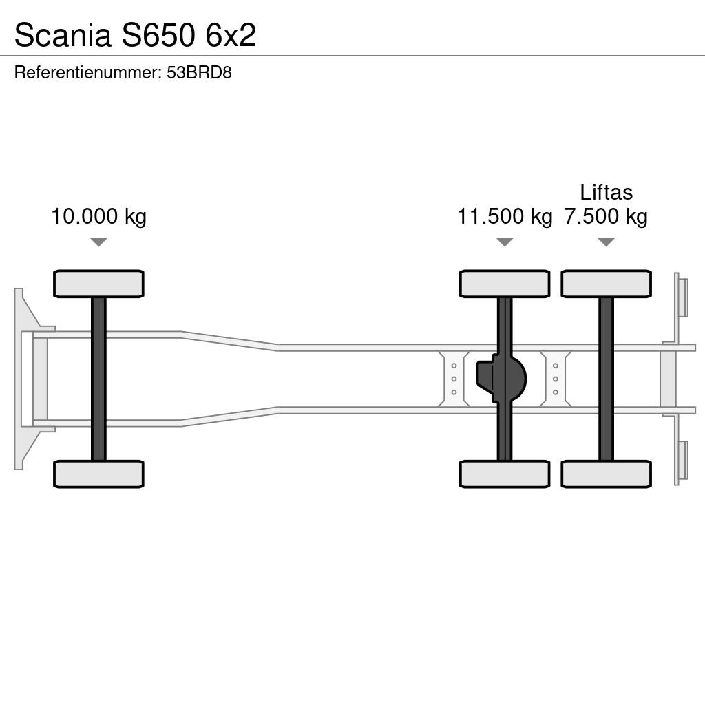 Scania S650 6x2 Vrachtwagen met containersysteem