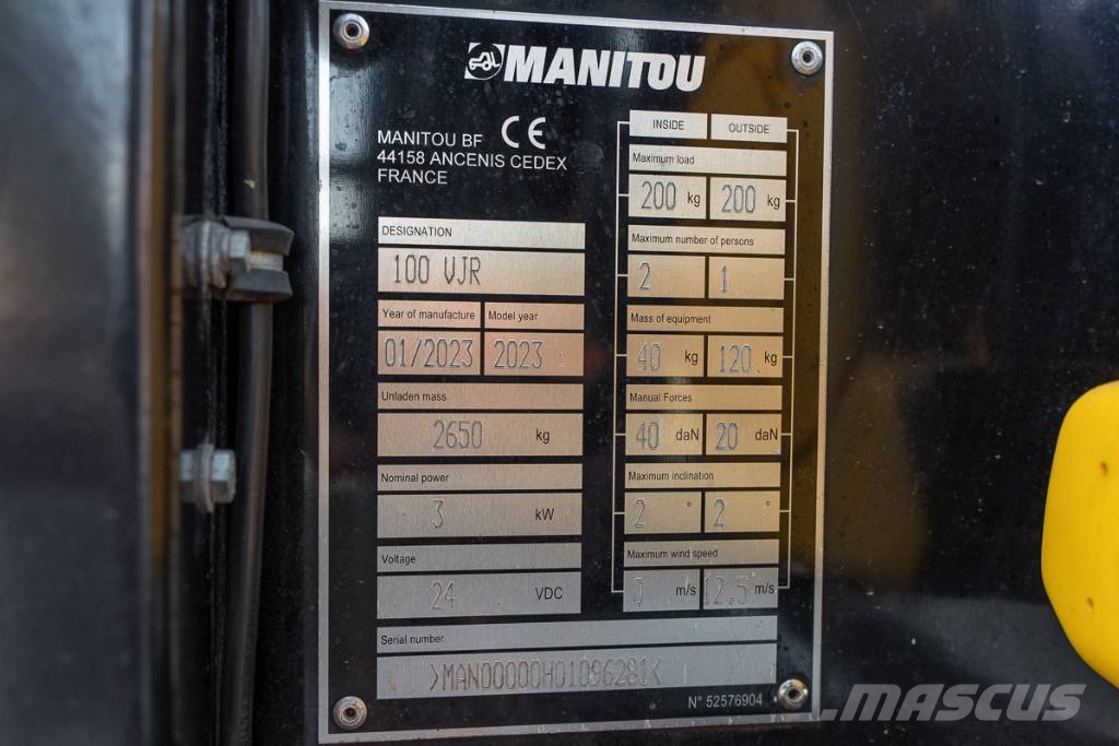 Manitou 100 VJR Knikarmhoogwerkers