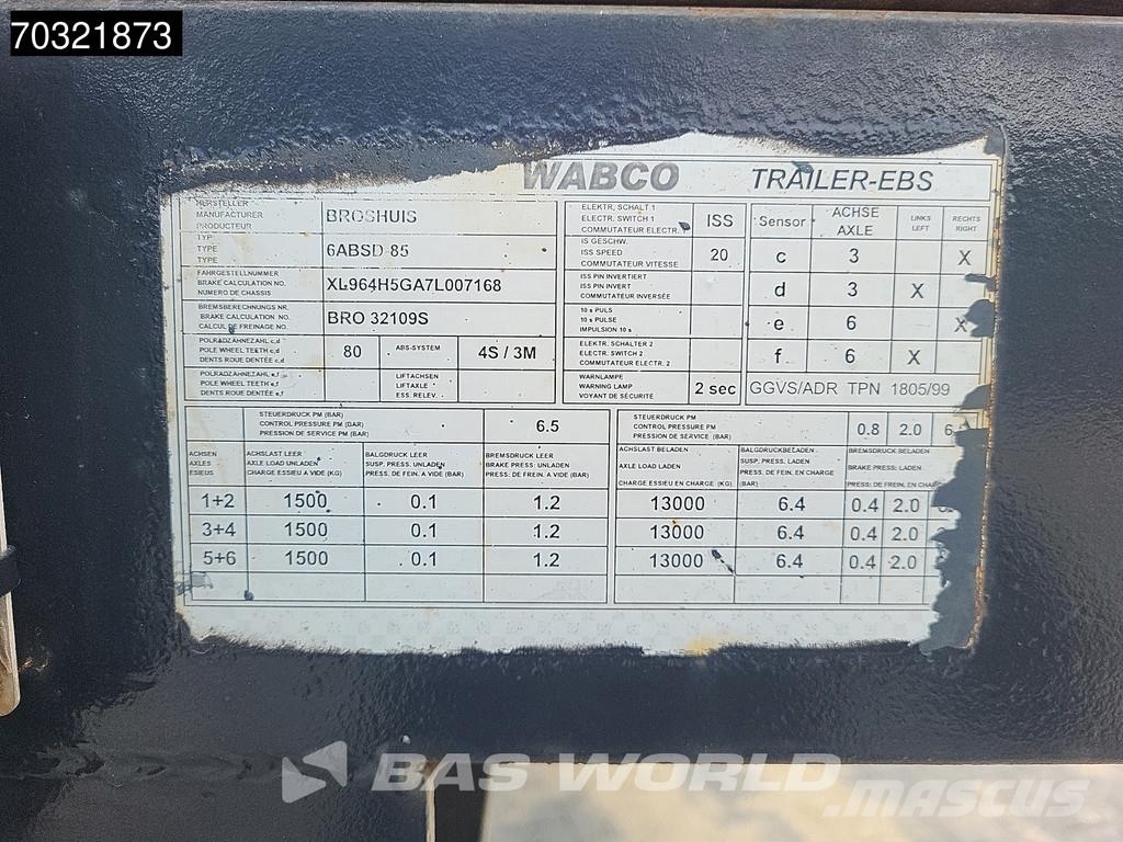 Broshuis 6 ABSD-85 2x Lift Axle 4xSteered Semi remorque surbaissée