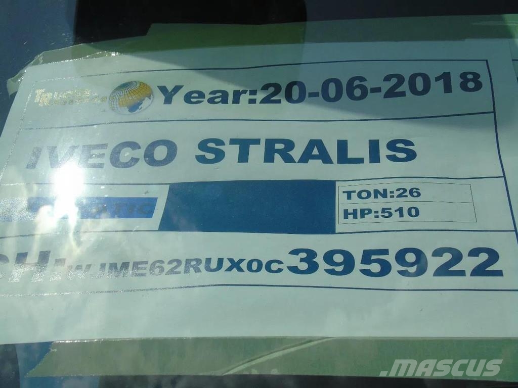 Iveco Stralis 510 + EURO 6 + STEERING AXLE شاحنات بغطاء جانبي