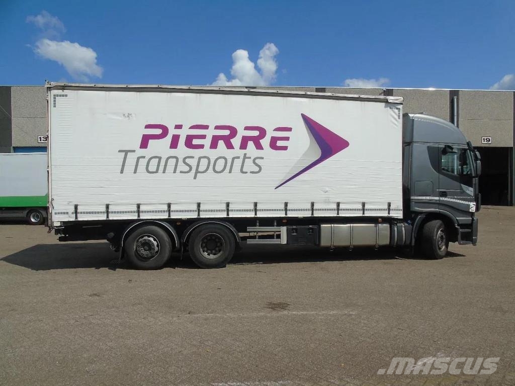 Iveco Stralis 510 + EURO 6 + STEERING AXLE شاحنات بغطاء جانبي