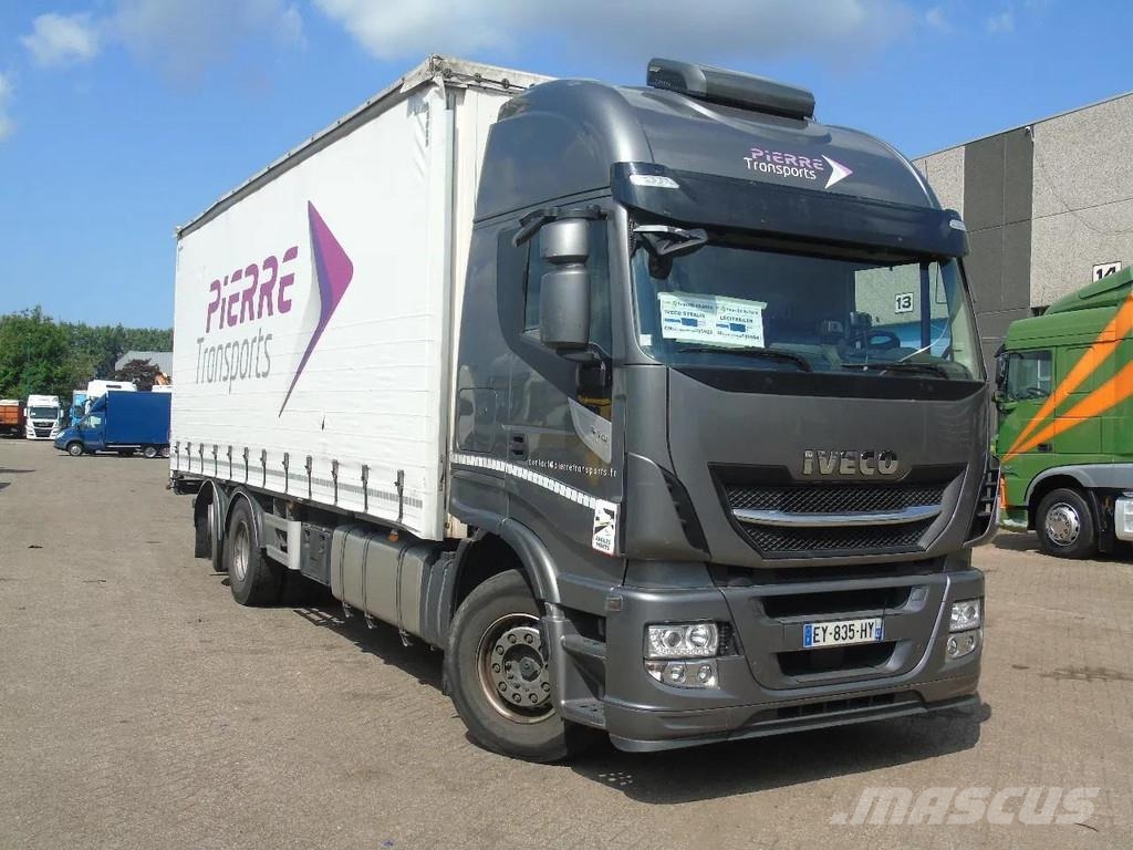 Iveco Stralis 510 + EURO 6 + STEERING AXLE شاحنات بغطاء جانبي