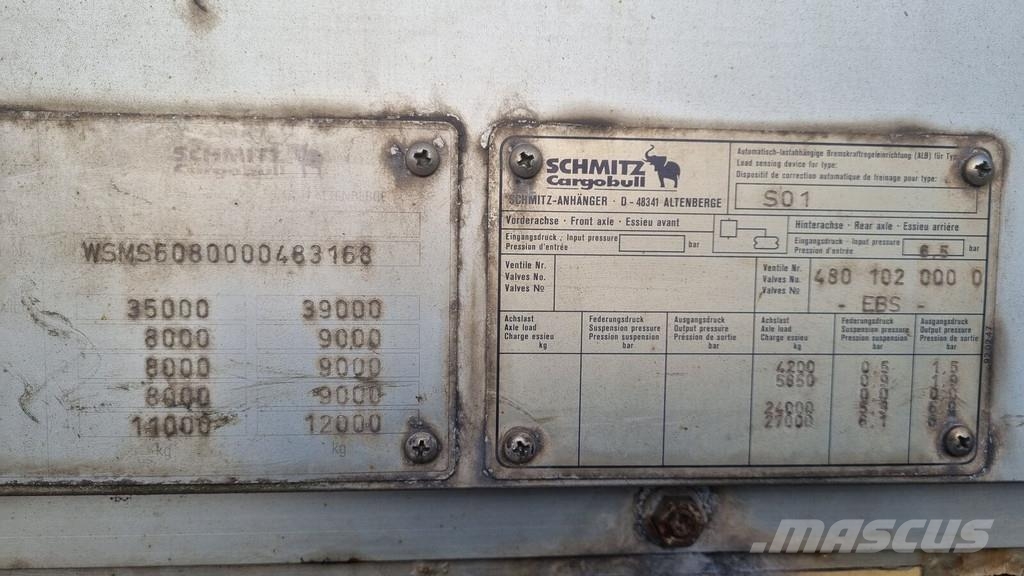 Schmitz Cargobull S01 مقطوروات مسطحة/مفصلية الجوانب