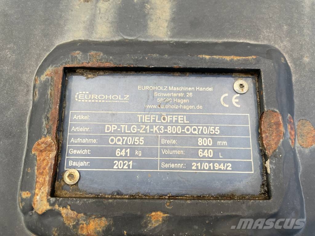 Euroholz Euroholz Tieflöffel / Löffel / OQ70/55 / 800 mm Траншейні екскаватори