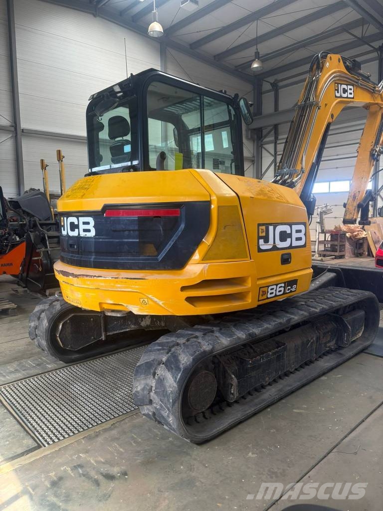 JCB 86 C-2  JCB 85Z-2 JCB 8085ZTS CAT 308 Kubota KX080 Midigraafmachines 7t - 12t