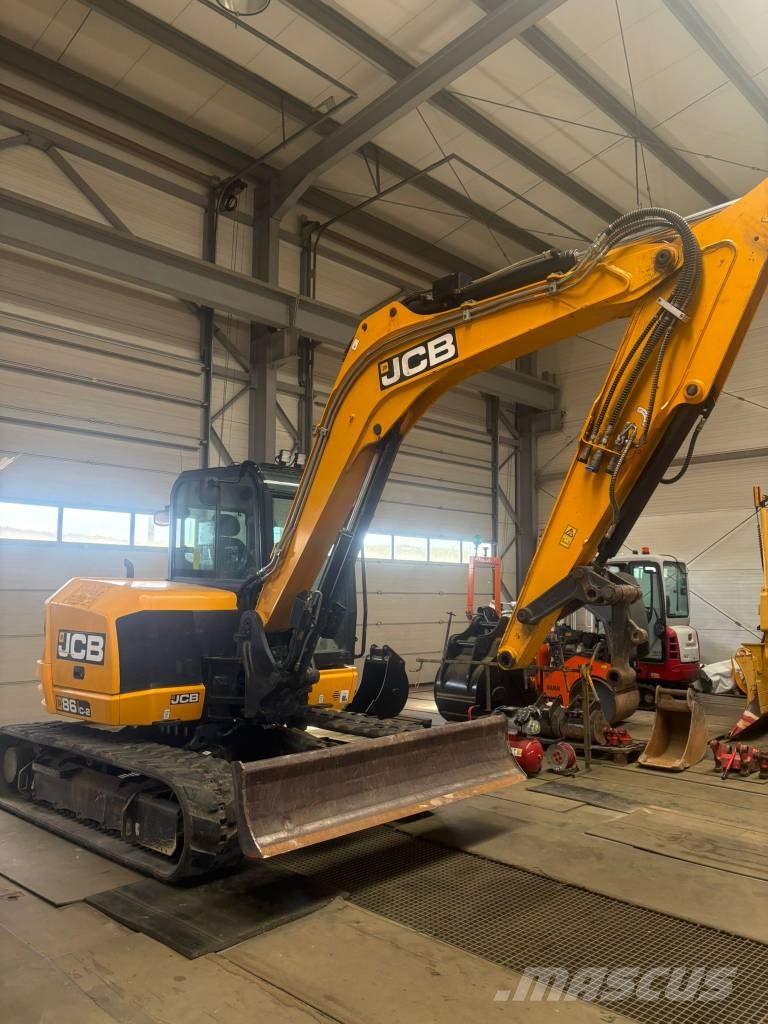 JCB 86 C-2  JCB 85Z-2 JCB 8085ZTS CAT 308 Kubota KX080 Midigraafmachines 7t - 12t