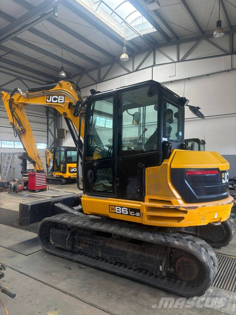 JCB 86 C-2  JCB 85Z-2 JCB 8085ZTS CAT 308 Kubota KX080 Midigraafmachines 7t - 12t