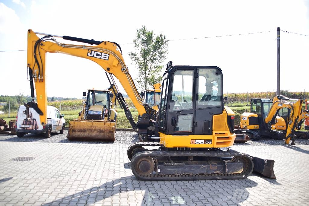 JCB 86 C-2 JCB 85Z-2 JCB 8085ZTS CAT 308 Kubota KX080 Midi bagri 7t – 12t