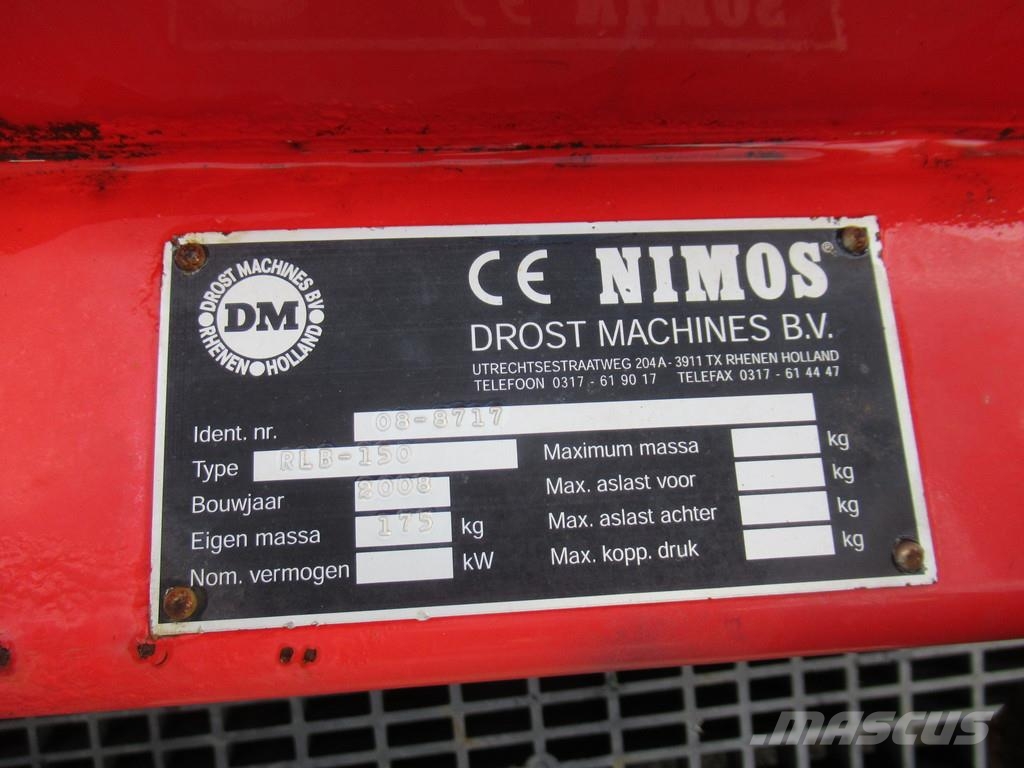 Nimos RLB-150 Borstel Hydraulisch 150CM Burstel Brusch Cepillos