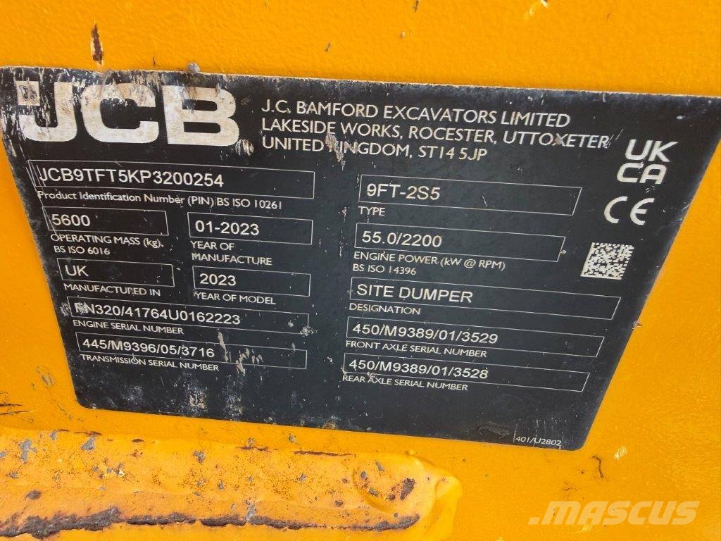 JCB 9TFT Dumpers εργοταξίου