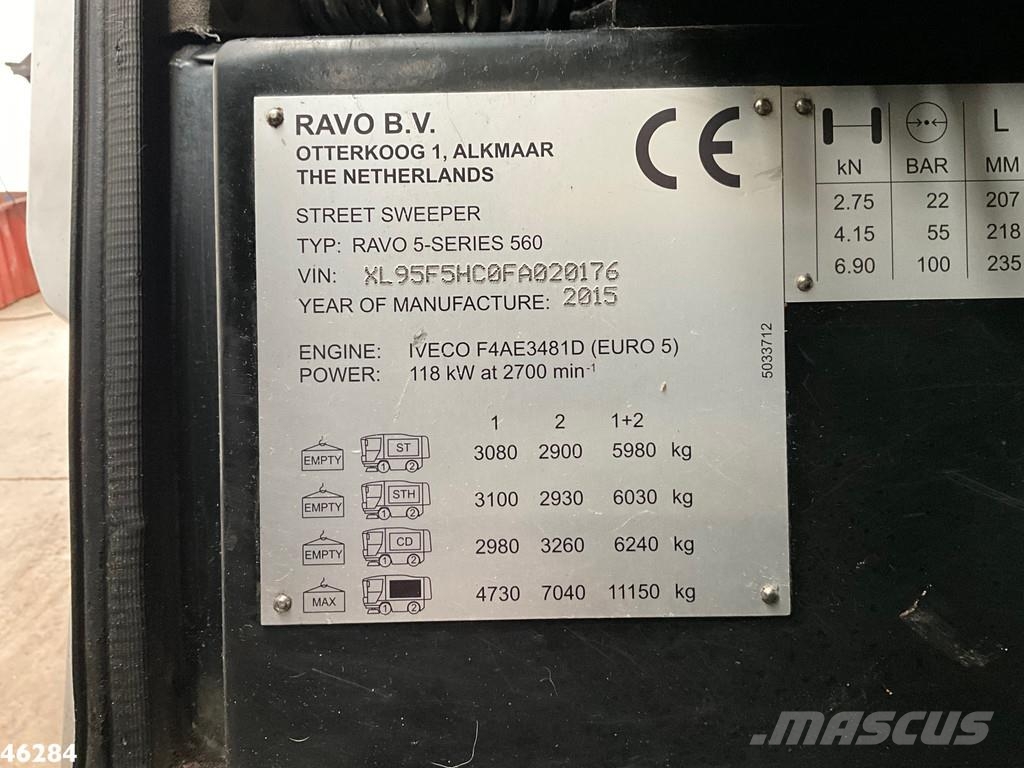 Ravo 560 with 3-rd brush Sopmaskiner