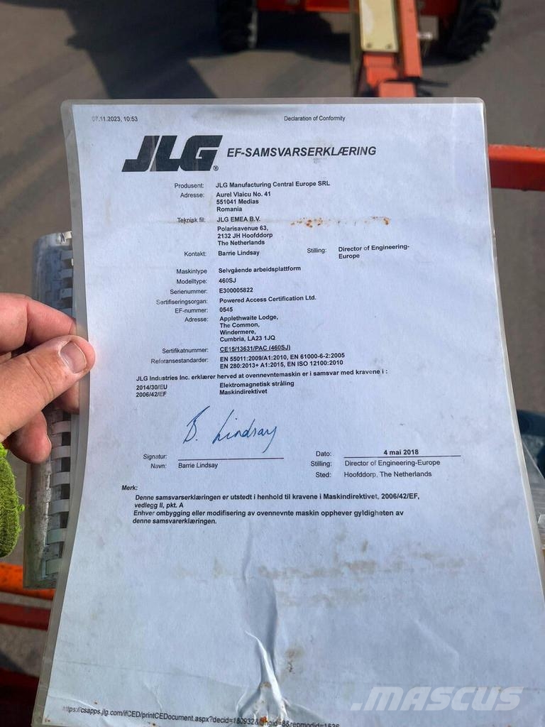 JLG 460SJ Telescoophoogwerkers
