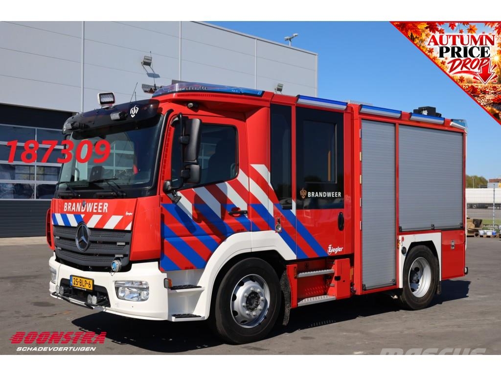 Mercedes-Benz Atego 1527 Ziegler Komplett Feuerwehr 16.684 km! E Camiones de bomberos