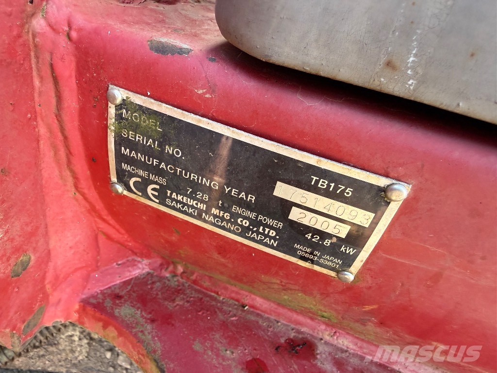 Takeuchi TB 175 Midigravere 7 - 12t