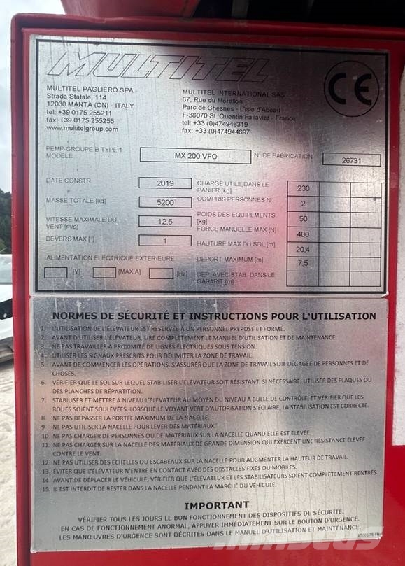Mitsubishi FUSO CANTER 6S15 / MULTITEL MX 200 VFO *ACCIDENTE Auto korpe