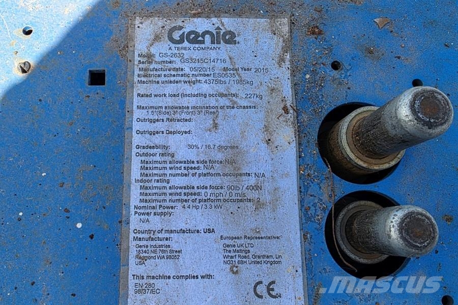 Genie GS2632 Electric, 10m Working Height, 227kg Capacit Schaarhoogwerkers