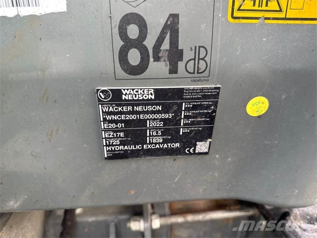 Wacker Neuson EZ17e Excavadoras sobre orugas
