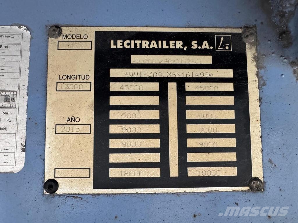 Lecitrailer p3 - 3 AXLE BPW LAST AXLE STEERING + HMF 1820K3 + Semirimorchio a pianale