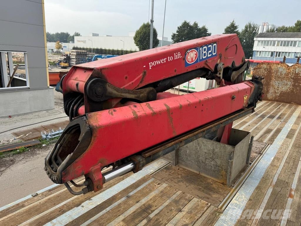 Lecitrailer p3 - 3 AXLE BPW LAST AXLE STEERING + HMF 1820K3 + Semirimorchio a pianale
