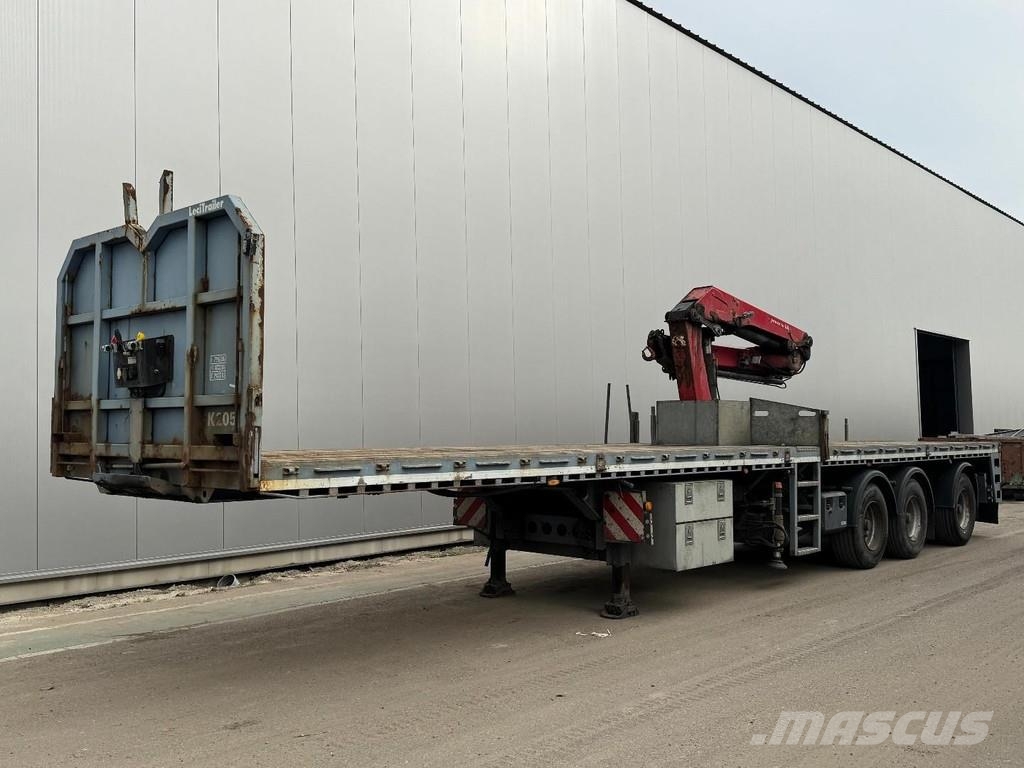 Lecitrailer p3 - 3 AXLE BPW LAST AXLE STEERING + HMF 1820K3 + Semirimorchio a pianale