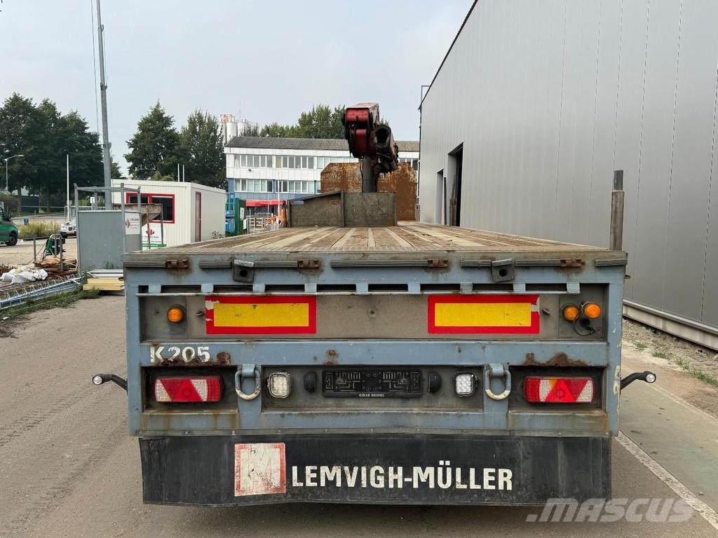 Lecitrailer p3 - 3 AXLE BPW LAST AXLE STEERING + HMF 1820K3 + Semirimorchio a pianale