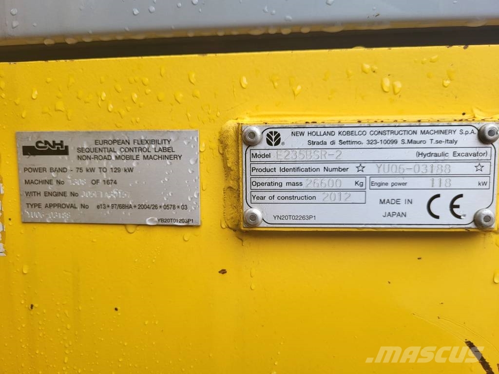 New Holland Kobelco E 235 B SR-2 Crawler excavators